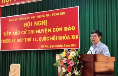 Đoàn Đại biểu Quốc hội tỉnh tiếp xúc cử tri huyện Côn Đảo trước kỳ họp thứ 11