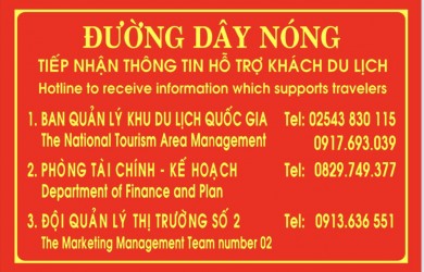 CÔNG BỐ SỐ ĐIỆN THOẠI ĐƯỜNG DÂY NÓNG PHẢN ÁNH NHỮNG VẤN ĐỀ LIÊN QUAN ĐẾN DỊCH VỤ DU LỊCH