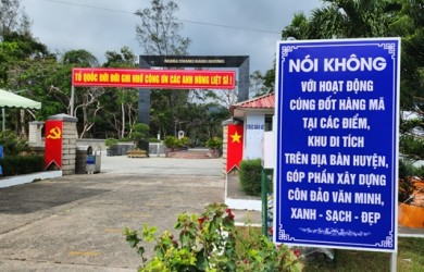 Côn Đảo thực hiện tuyên truyền “Nói không với hoạt động cúng đốt hàng mã tại các điểm, khu di tích trên địa bàn huyện"