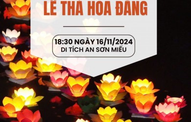 Lễ thả hoa đăng – Nét đặc sắc mới tại Lễ hội truyền thống Lễ giỗ Bà Phi Yến năm 2024